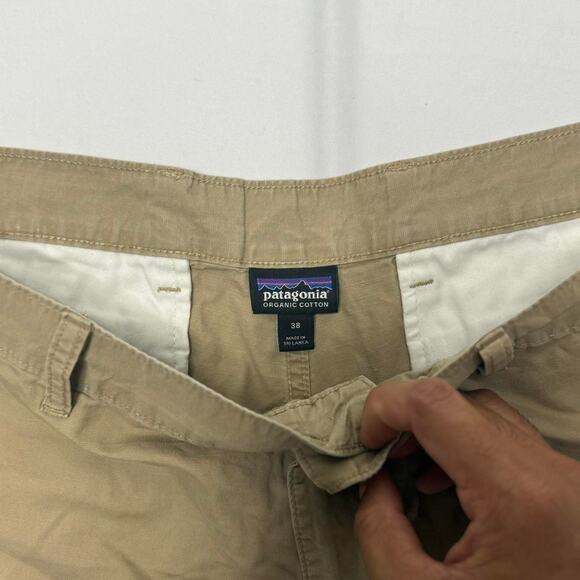 Patagonia Organic Cotton Khaki Chino Shorts Men’s Size 38 - Picture 3 of 5